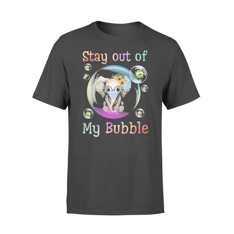 Stay Away From My Bubble Elephant Mask T-shirt