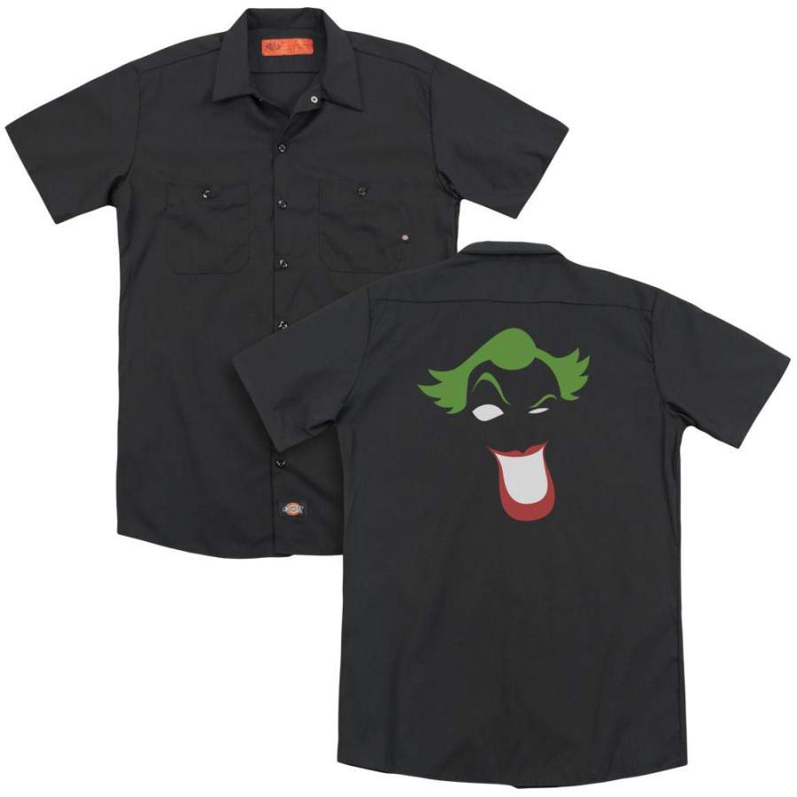 Batman – Joker Simplified (Back Print) Adult Work Shirt