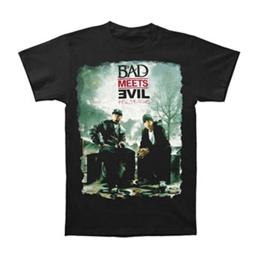 Bad Meets Evil Men’s Burnt T-shirt Black