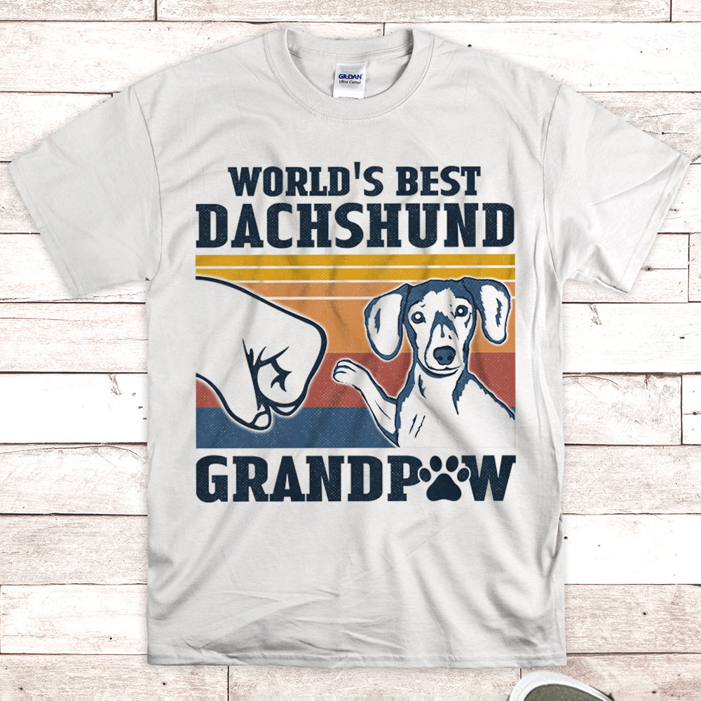 World’S Best Dachshund Grandpaw Shirt Gift For Dachshund Grandpa M0402 Nh95