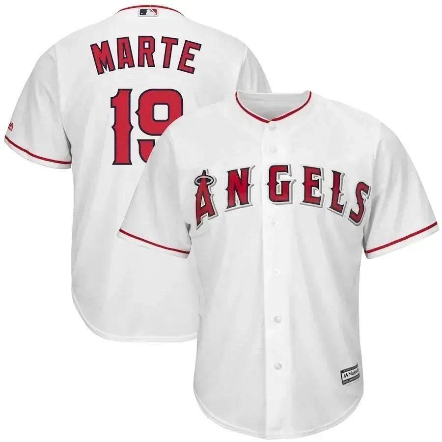 Jefry Marté Los Angeles Angels Majestic Home Cool Base Replica Player Jersey – White