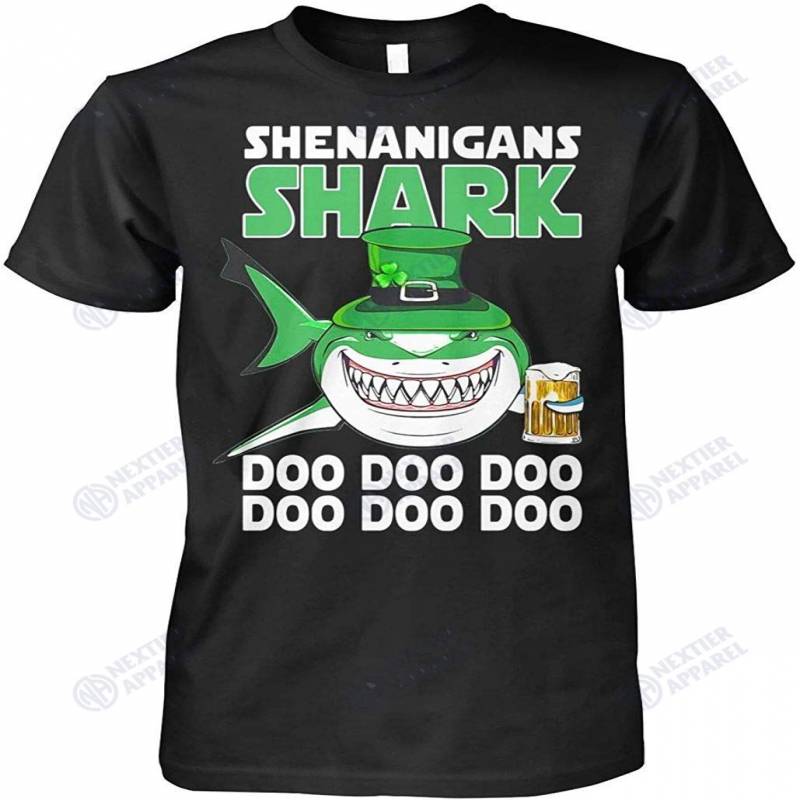 Shenanigans Shark Doo Doo Doo Happy Saint Patricks Day T-shirt