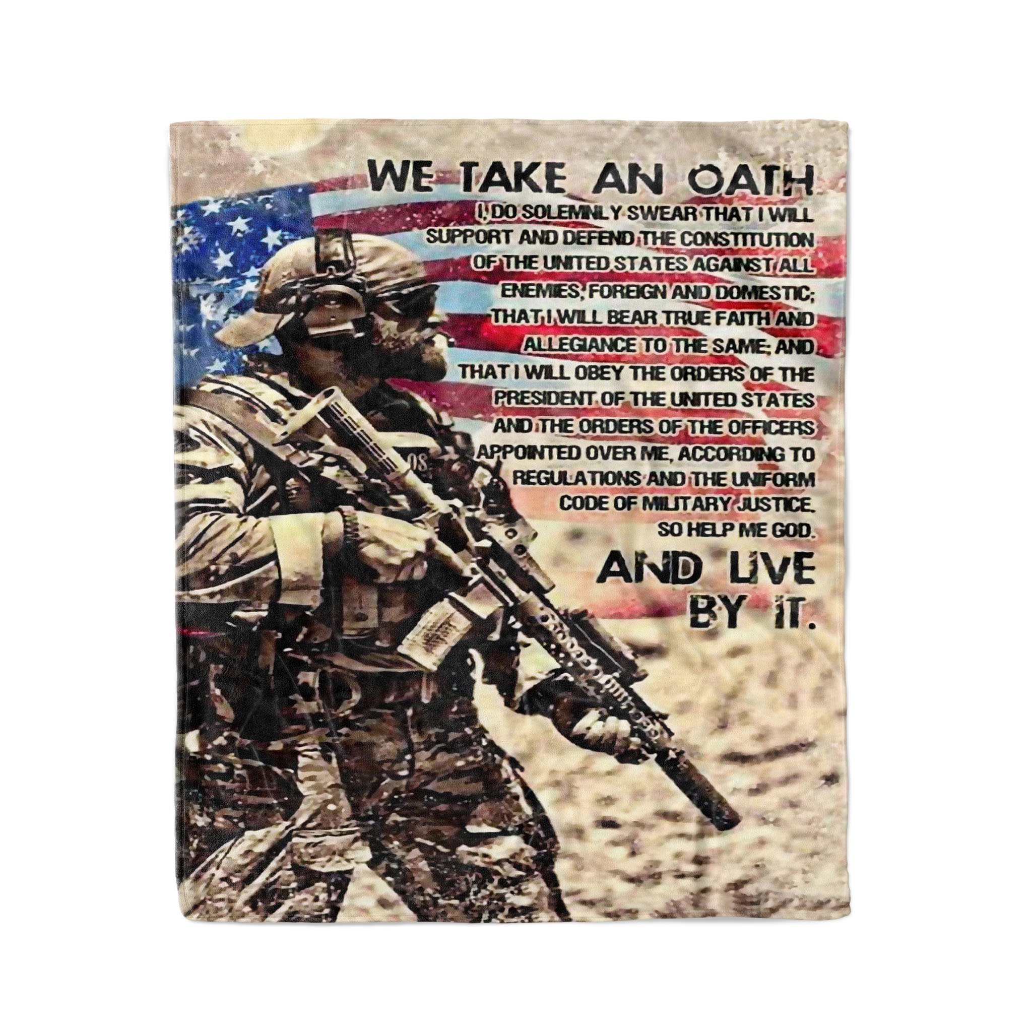 Fleece Soldier Blanket We Take An Oath – Corethermax