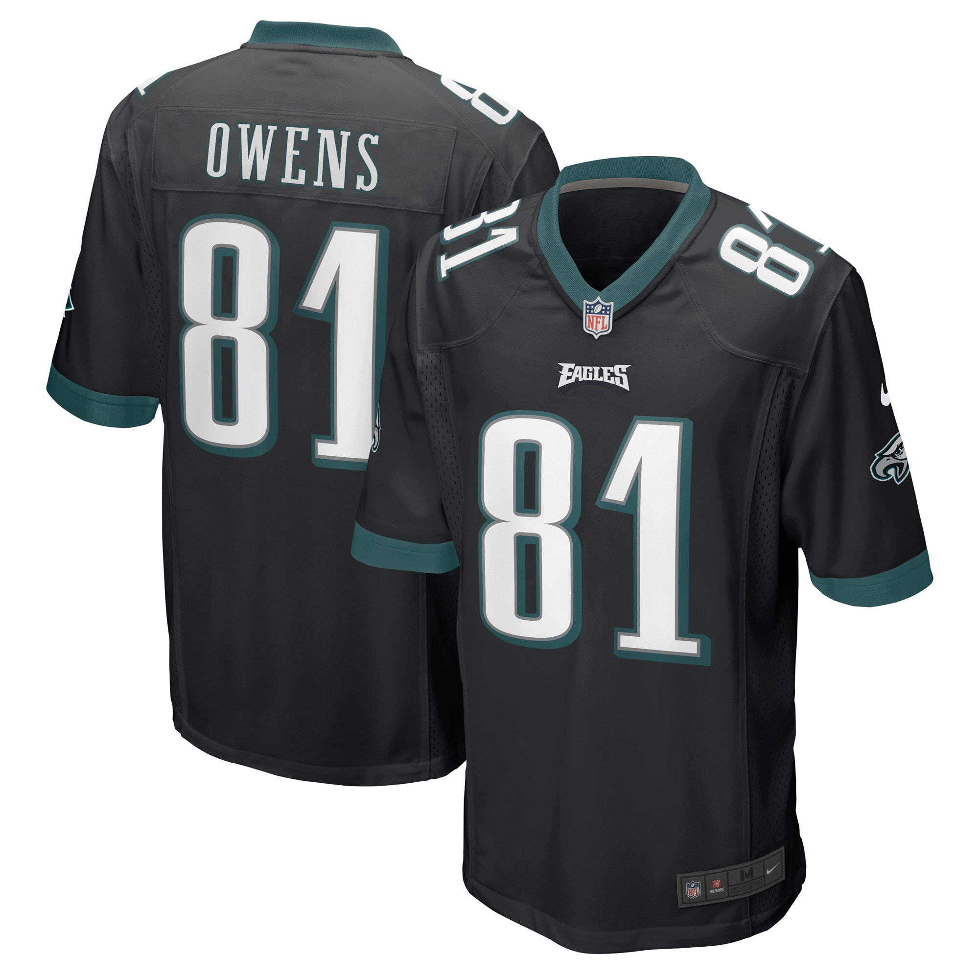 Terrell Owens Philadelphia Eagles Retired Player Jersey – Black