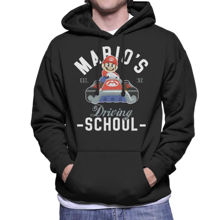 Super Mario Driving School Men’s Hooded Sweatshirt