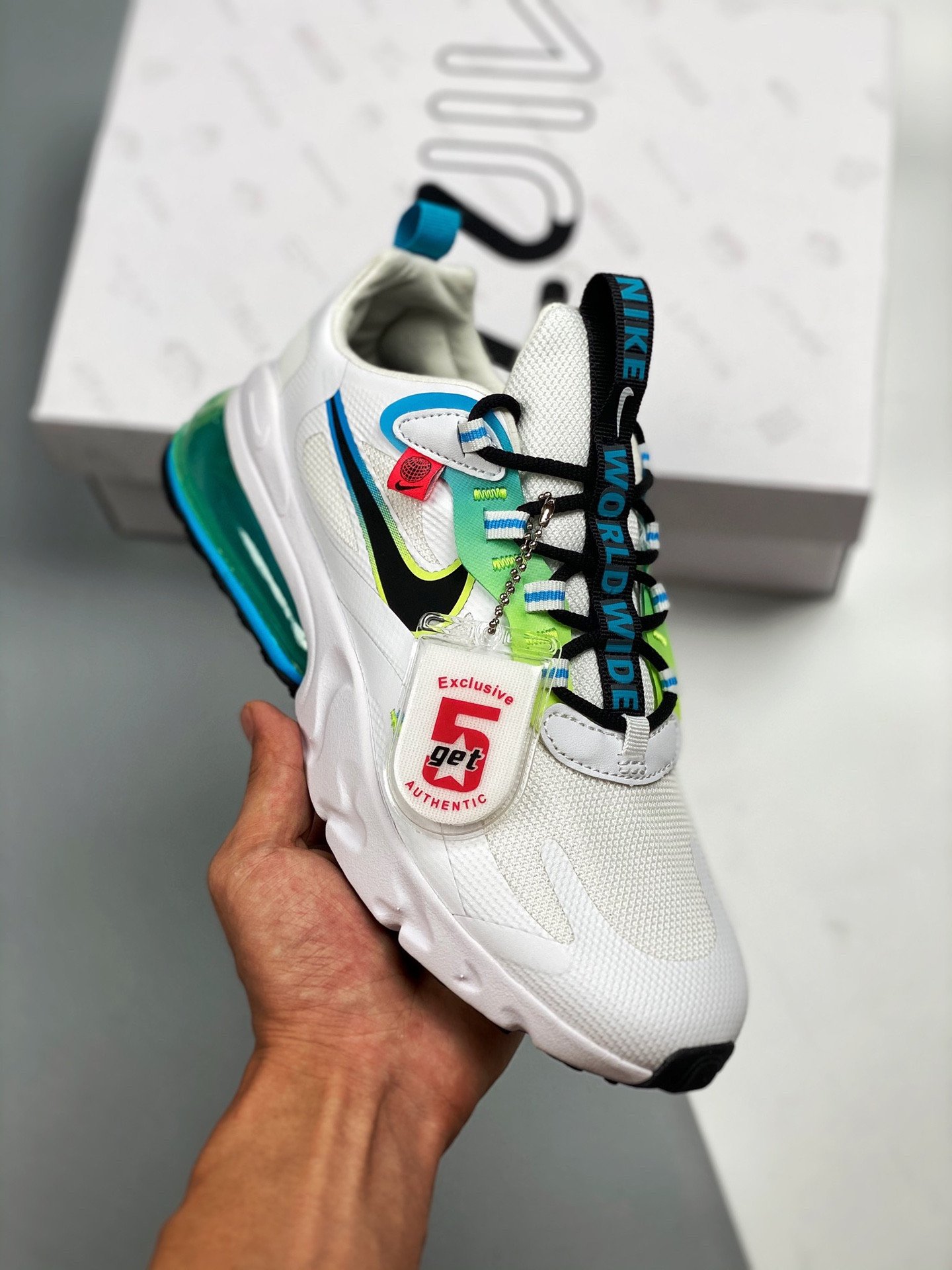 Nike Air Max 270 React Worldwide White CK6457-100 5339806