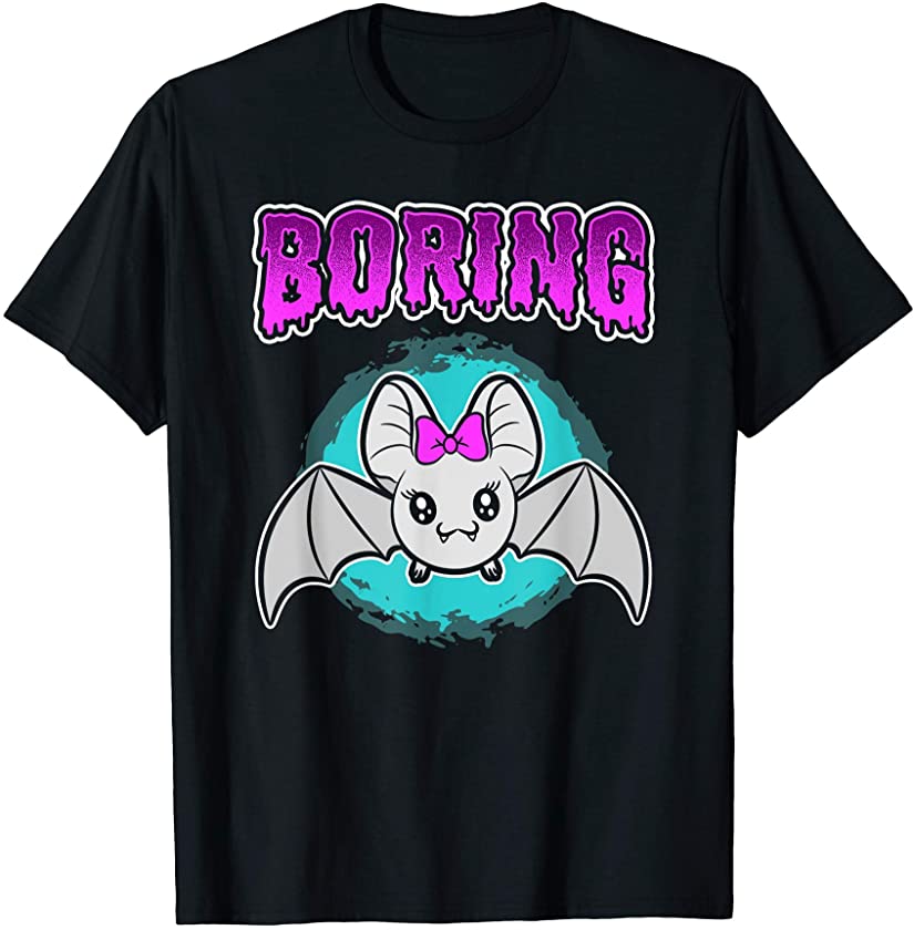 Boring Kawaii Bat – Pastel Goth Indie Aesthetic Kawaii Goth T-Shirt