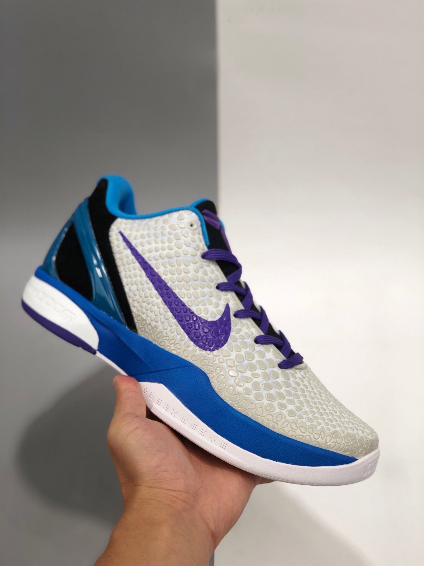 Nike Kobe 6 Protro WhiteBlue-Purple 5338423