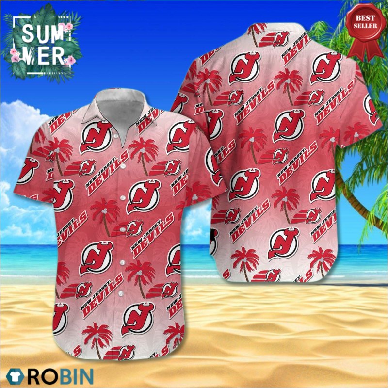 New Jersey Devils All Over Print Aloha Shirt