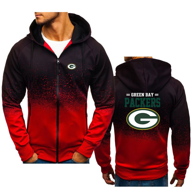 Green Bay Packers Men’s Gradient Zip Performance Fleece Hoodie