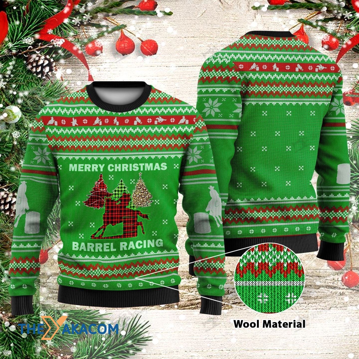 Christmas Day’S Barrel Racing Gift For Christmas Ugly Christmas Sweater