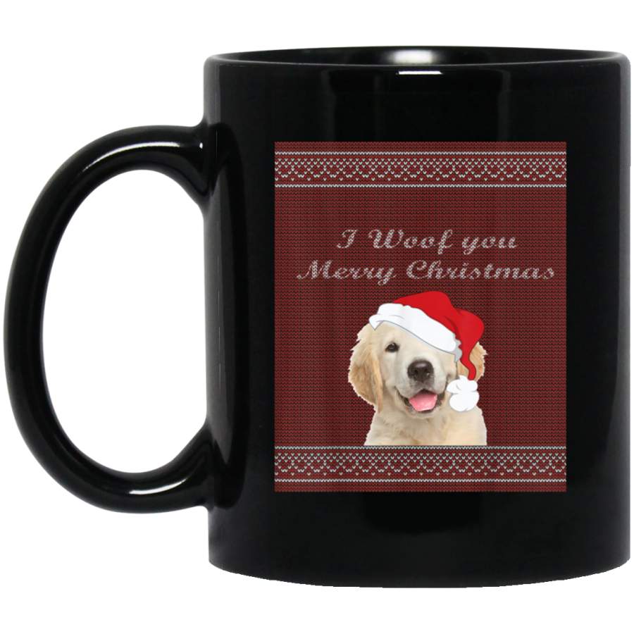 Ugly Holiday Party Golden Retriever Puppy Mug