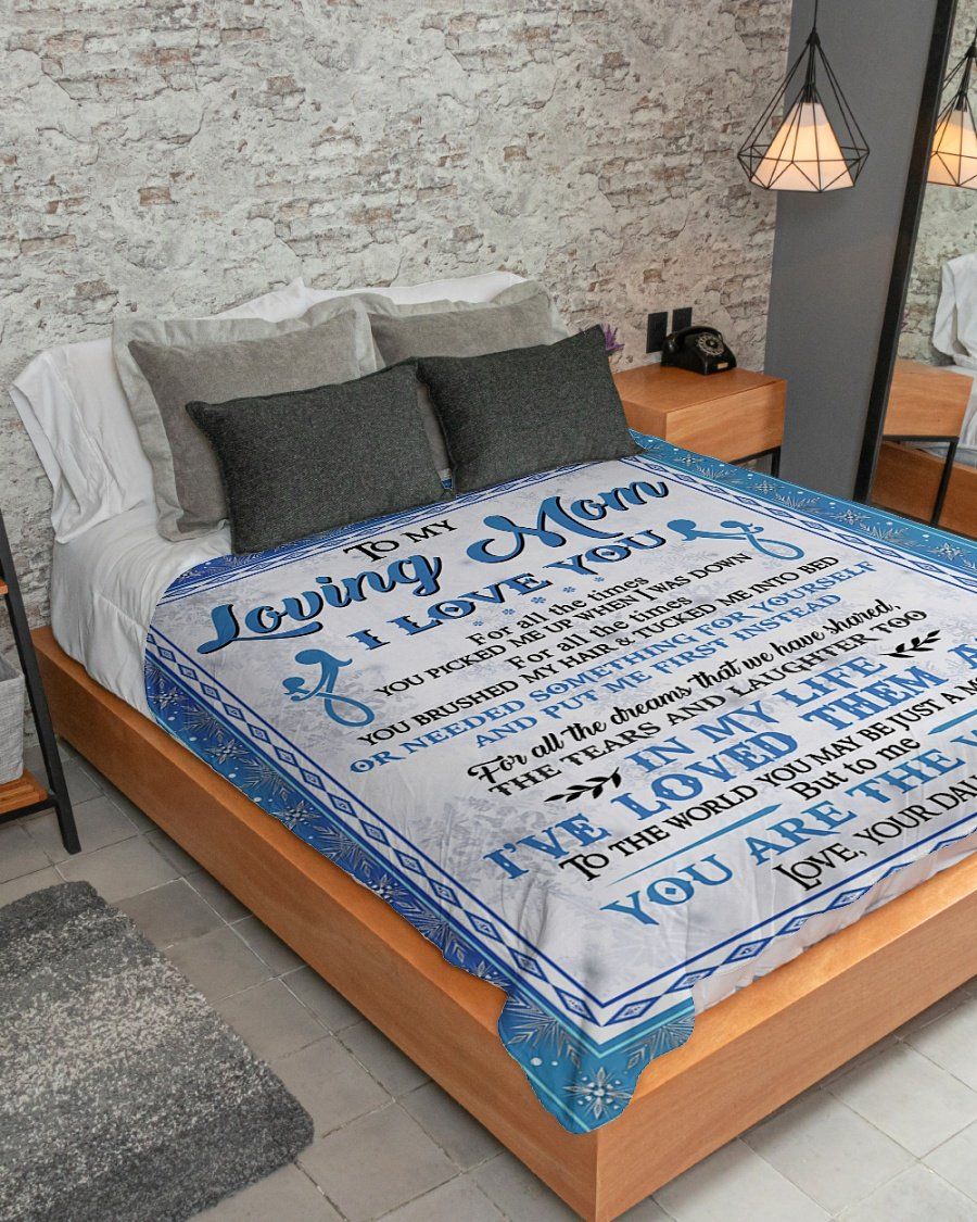 [Personalized Name]  Loving Mom You Tucked Me Into Bed Fleece Blanket, Sherpa Blanket, Gift For Parent, Family Member, Friends Gift, Christmas Gift, Home Decor, Home Living