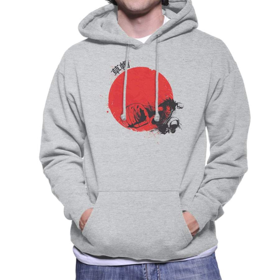 Red Sun Monkey D Luffy One Piece Men’s Hooded Sweatshirt