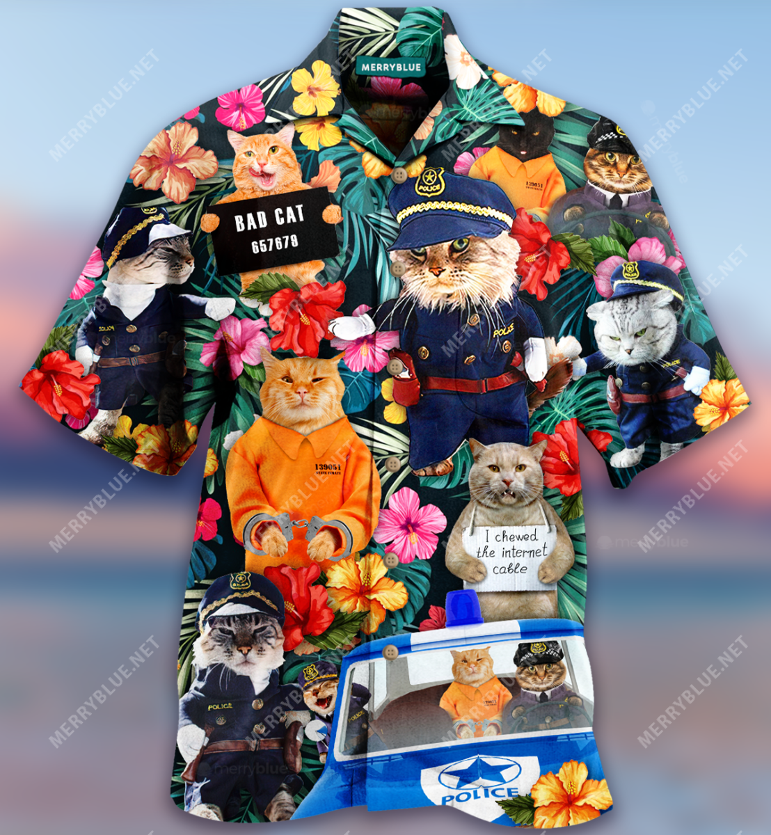 Catch Me How Dare You Cats Unisex Hawaii Shirt Ha31457