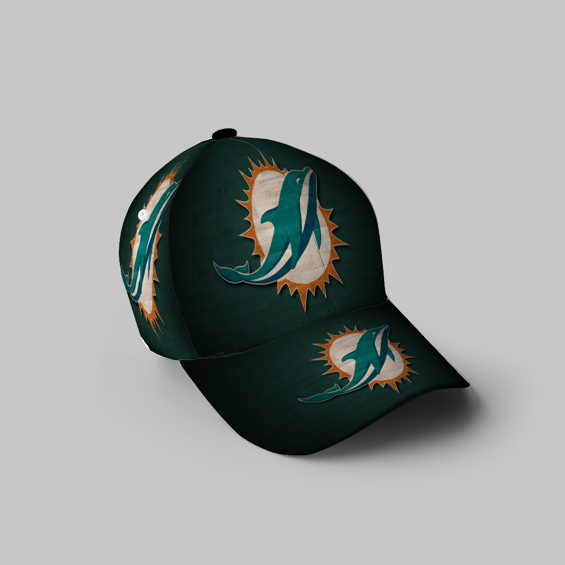 Miami Dolphins Logo 8 3D Printing Baseball Cap Classic Hat