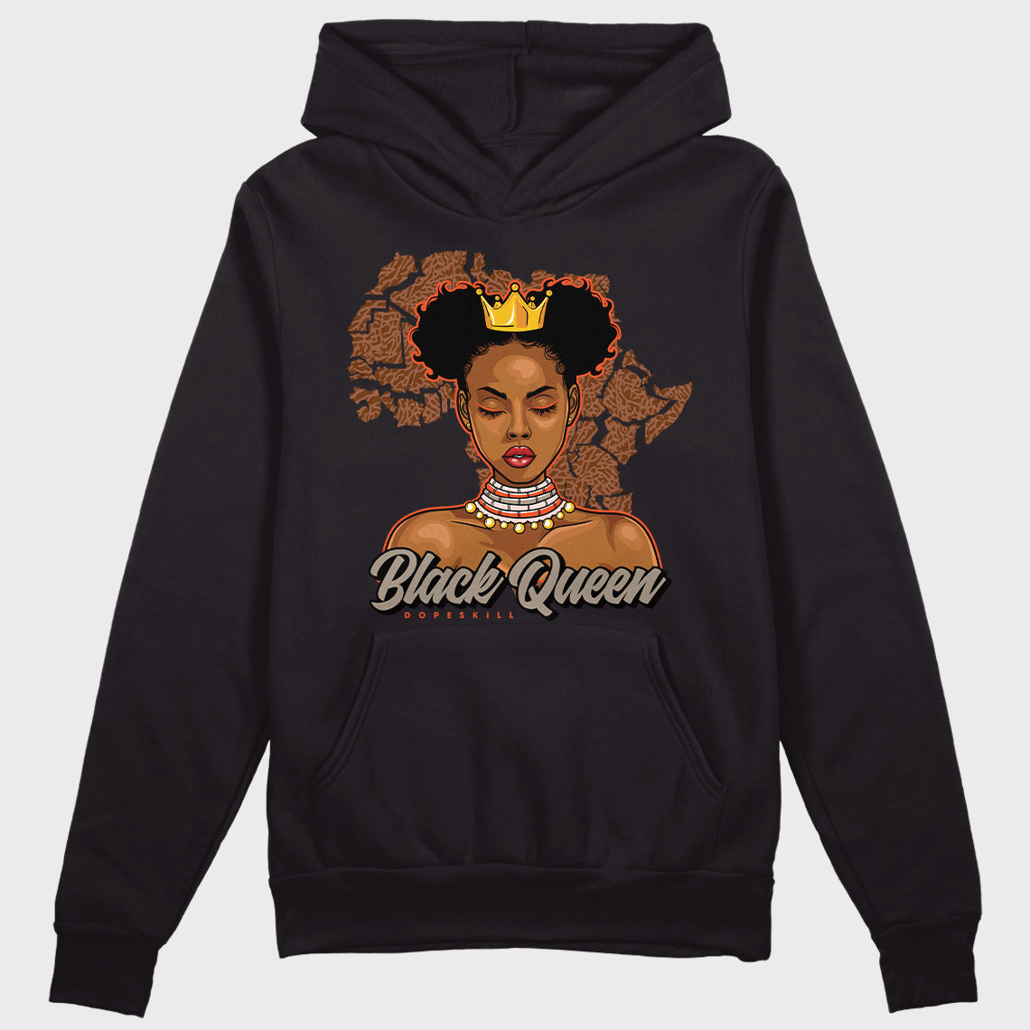 Jordan 3 “Desert Elephant” Dopeskill Hoodie Black Queen Graphic