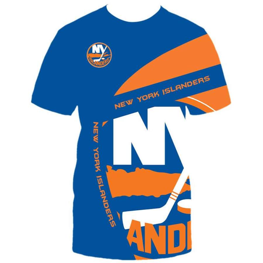 New York Islanders T-Shirt 3D All Over Print Custom 3D New York Islanders Graphic Printed 3D T-Shirt 3D All Over Print All Over Print Tee For Men For Women