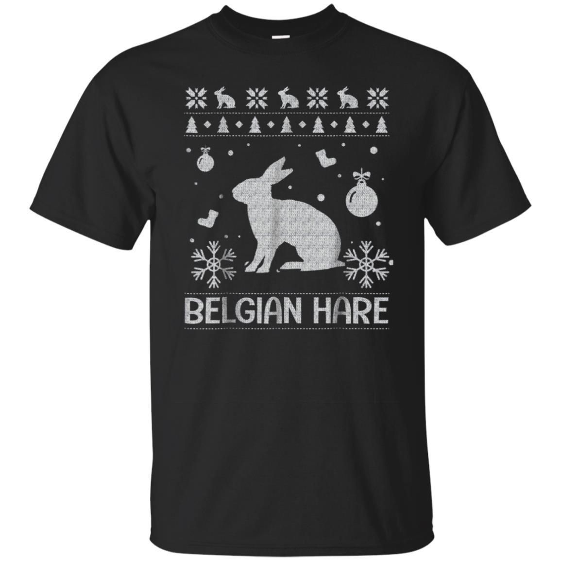 Cover your body with amazing Belgian Hare Rabbit Ugly Christmas Shirt