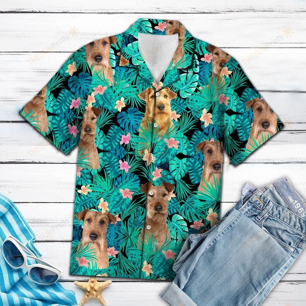 Irish Terrier Tropical Hawaiian Shirt Ha44036