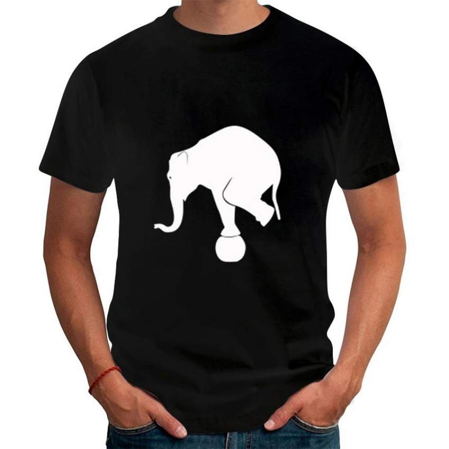 New Fashion Summer Men T Shirt Brand Clothing Male Short Sleeve T-Shirt Funny Elephant Print Tops