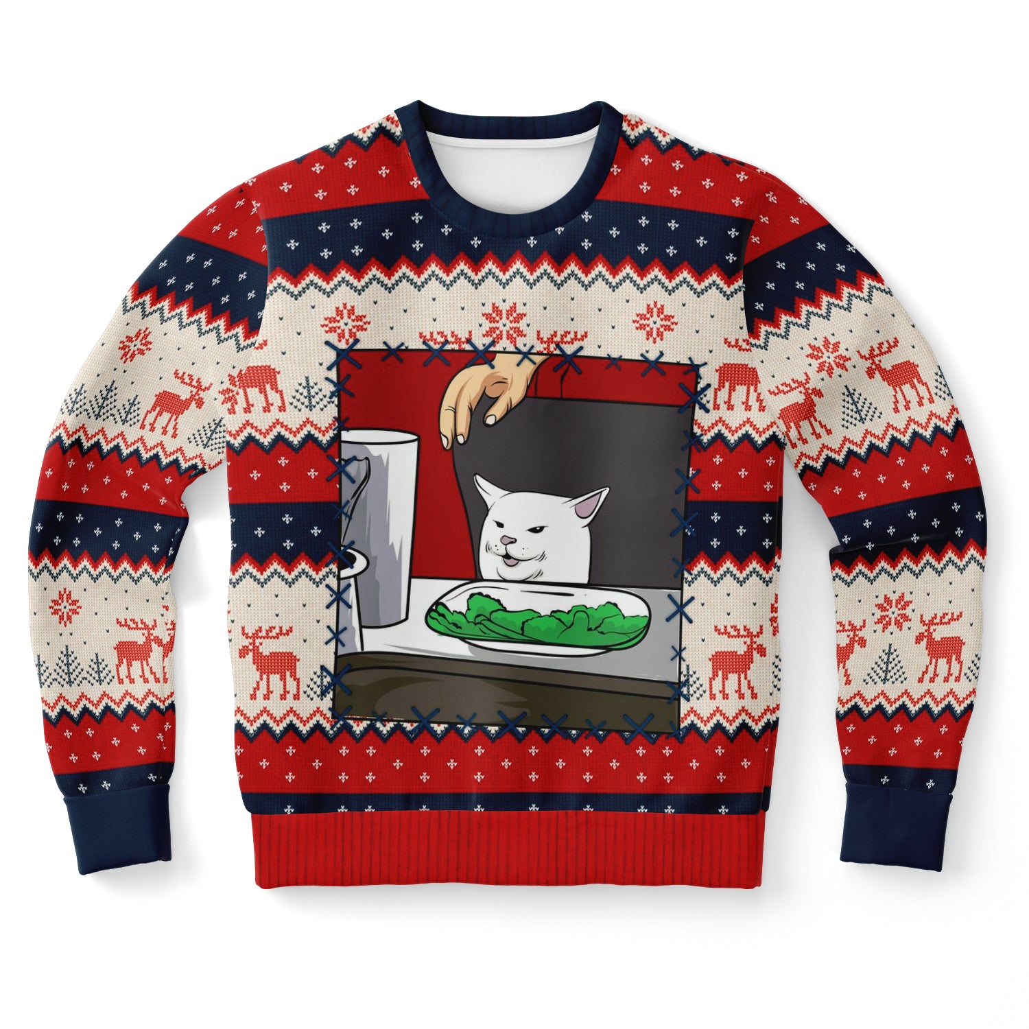 Woman Yells At Cat Part 2 Ugly Christmas Sweater