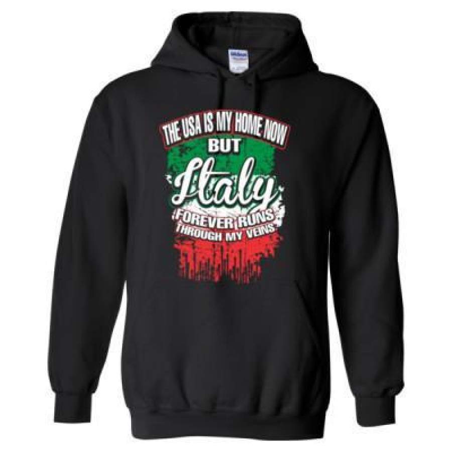 AGR The USA Is My Home Now But Italy Forever Runs Through My Veins – Heavy Blend™ Hooded Sweatshirt