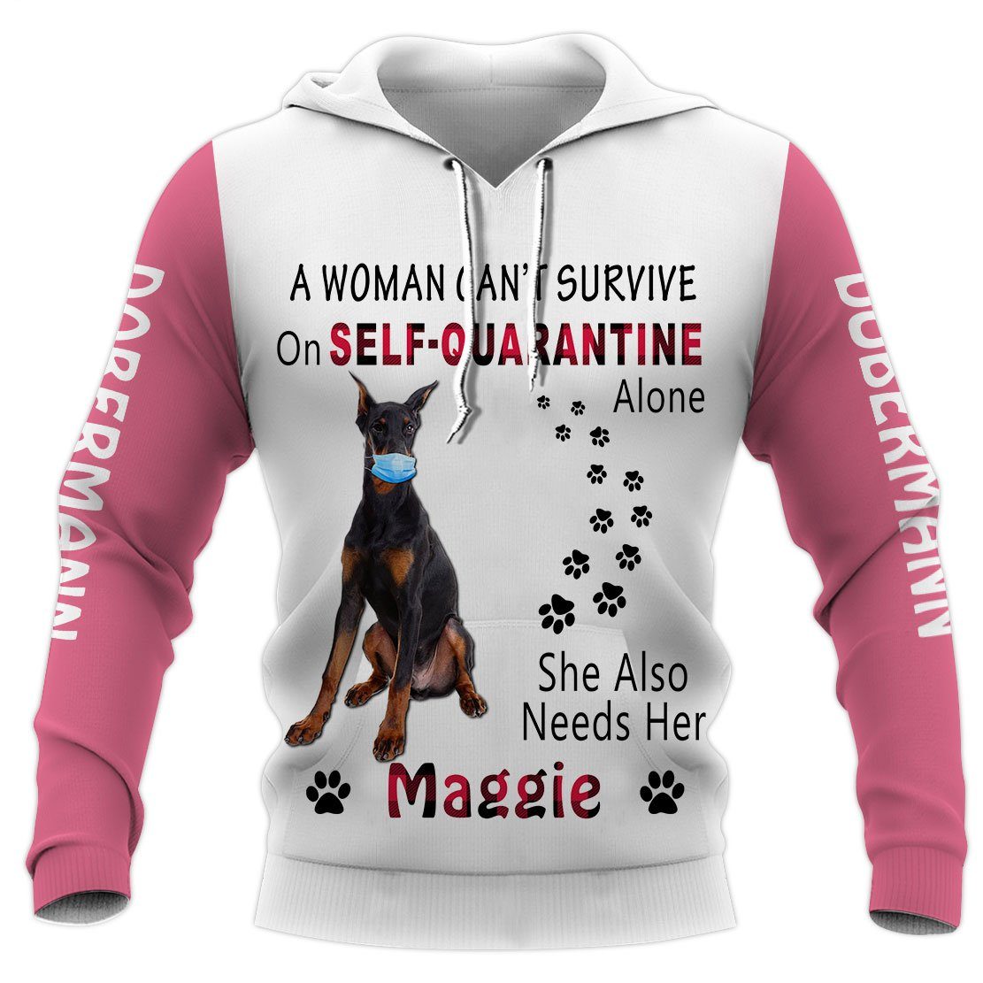 Custom Your Dog Name – Doberman 3D Full Printing