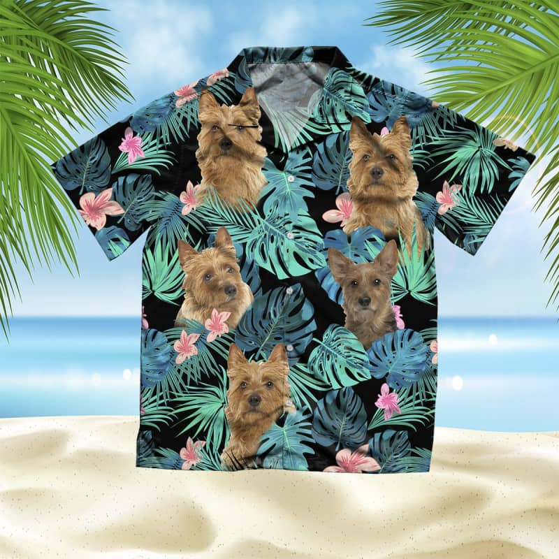 Felacia Australian Terrier Summer Leaves Hawaii Shirt Ha72216