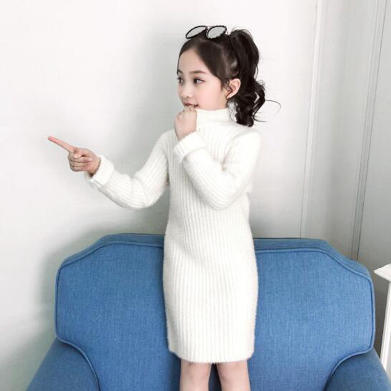 3-12 Years 2020 Spring Autumn Winter Girls Sweater Dress Baby Toddler Teenage Kids Girls Knitted Dress Children’s Clothes JW5181 alx