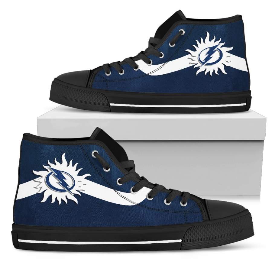 Simple Van Sun Flame Tampa Bay Lightning High Top Shoes