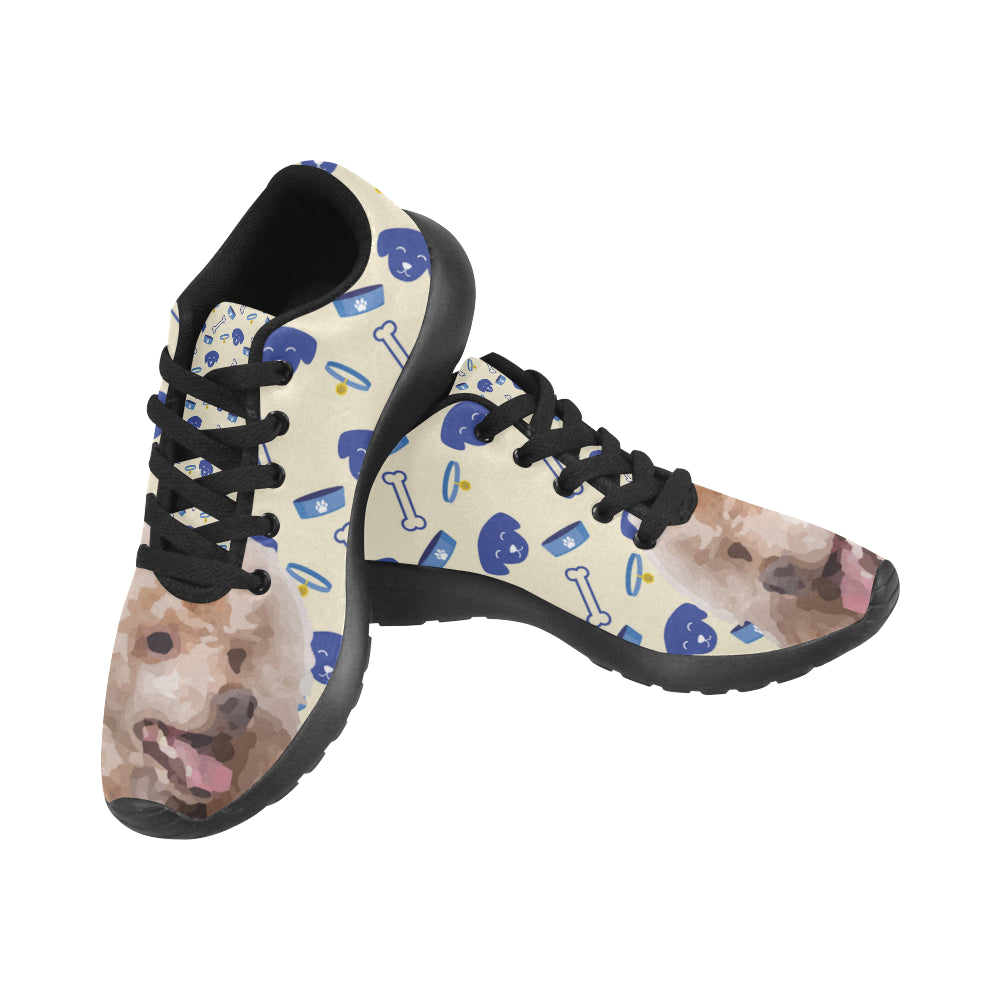 Poodle Dog Black Sneakers for Men