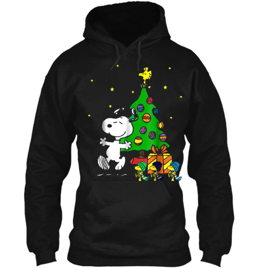 Peanuts-Snoopy Happy Christmas Tee  Pullover Hoodie   Christmas Gift Ideas