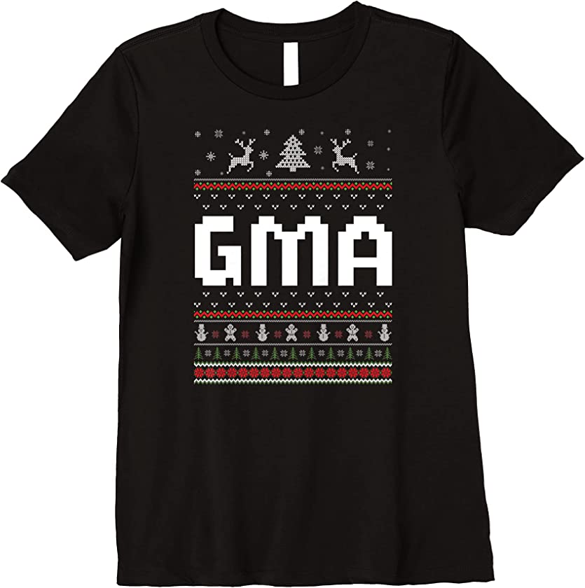 Womens Gma Ugly Holiday Party Matching Ugly Christmas Sweater Premium T-Shirt