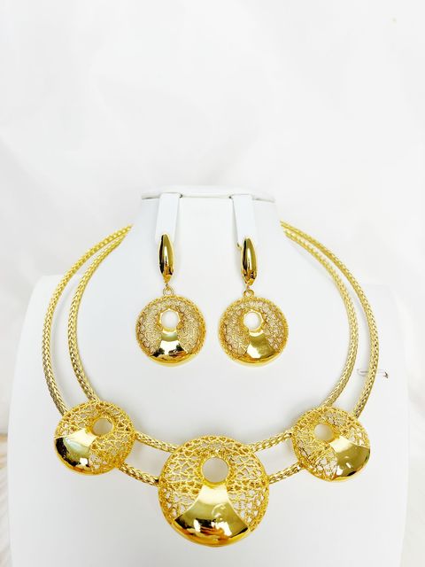 1Set Necklace And Earrings Set For Women Dubai Jewelry Sets Accessories Woman Necklace And Earrings alx