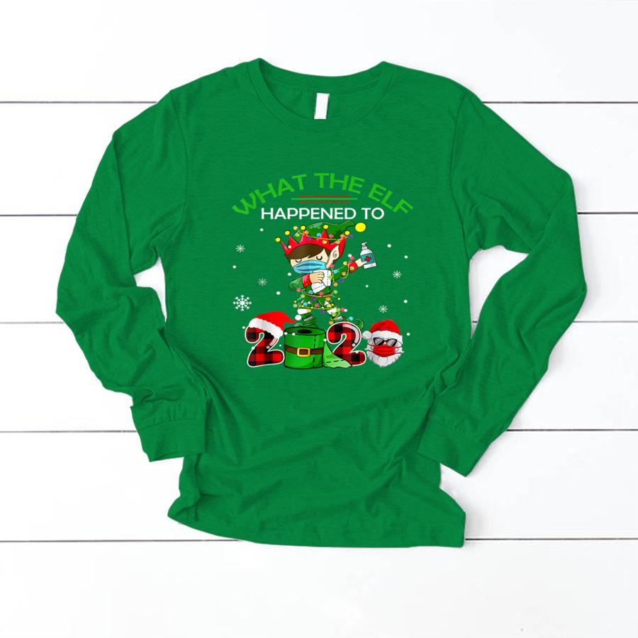 Funny Christmas 2020 Elf What The Elf Happened To 2020 Xmas T Shirt