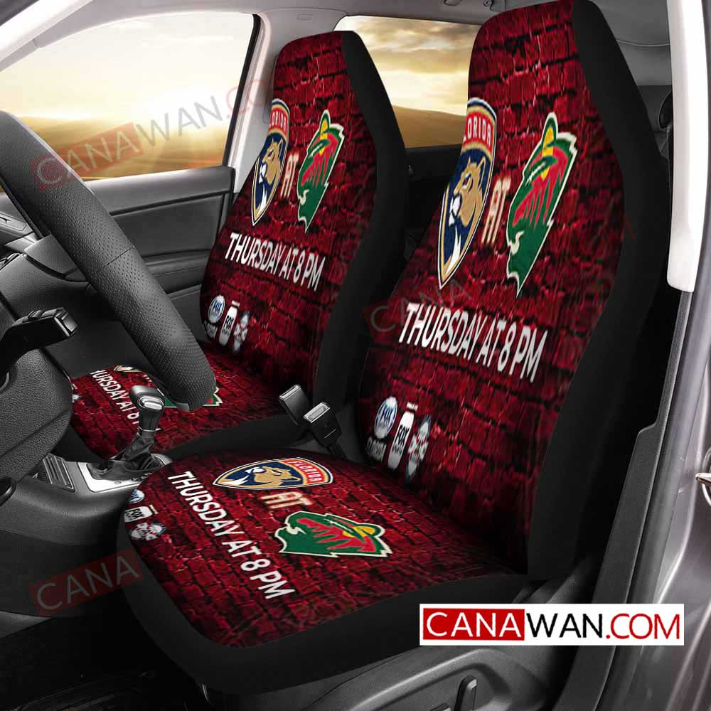 Minnesota Wild Style244 3D Customized Personalized Car Seat Cover