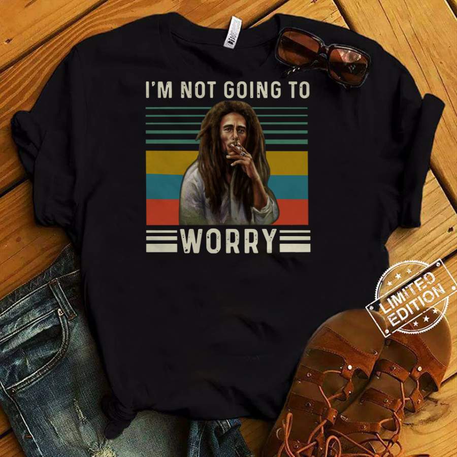 Bob Marley I’m Not Going To Worry Vintage Sunset Shirt by globalteeshop