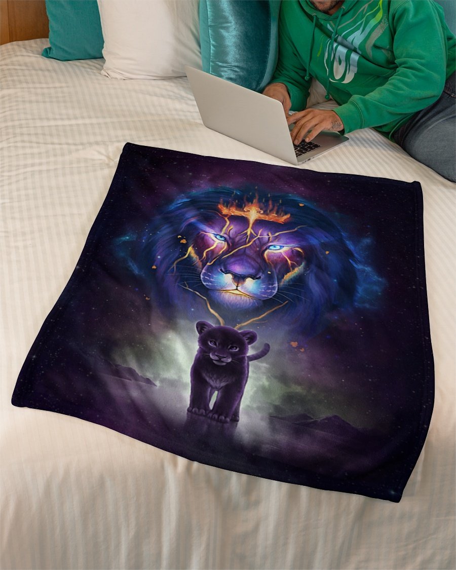 Thunder Lion Dad To Son Or Dad To Daughter Fleece Blanket – Quilt Blanket | Gift For Son