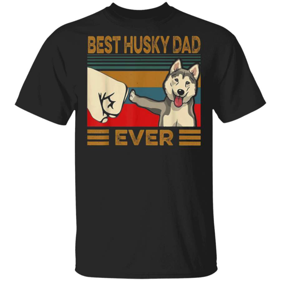 Best HUSKY Dad Ever Retro Vintage TShirt