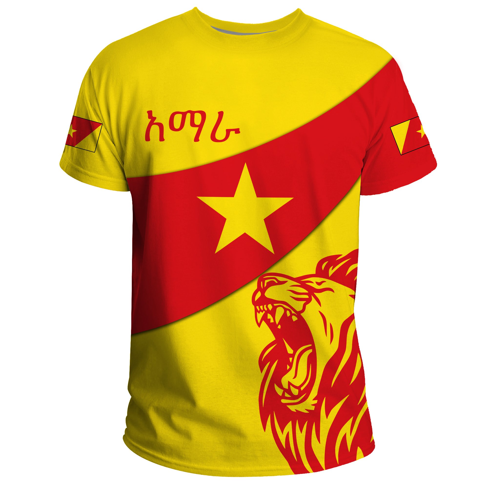 Amhara T-shirt – Amhara  Flag Lion A10