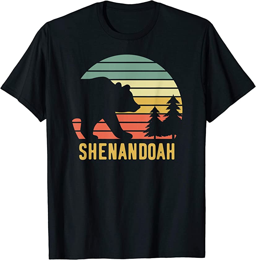 Vintage Shenandoah National Park Retro Bear Souvenir Gift T-Shirt