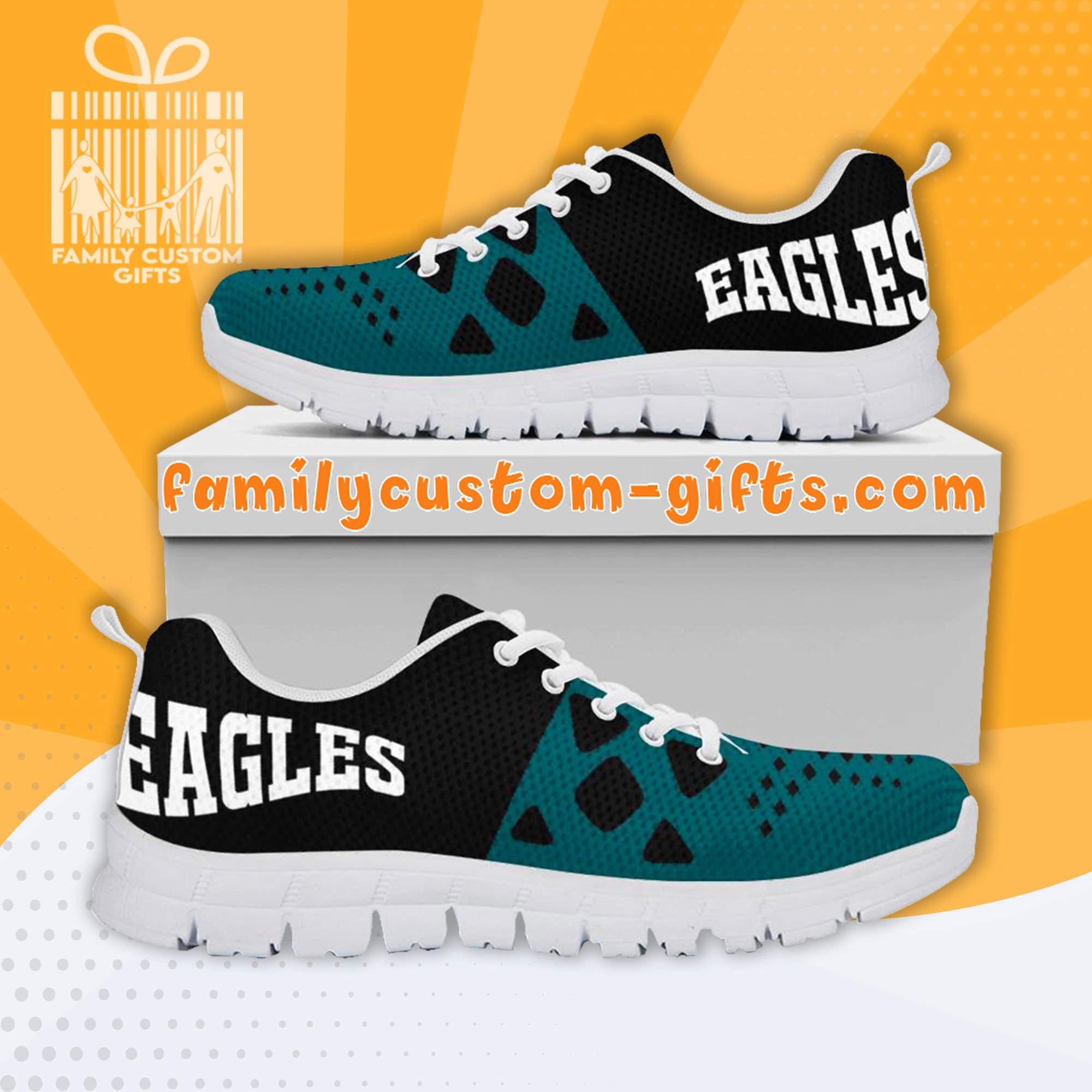 Philadelphia Eagles Custom Shoes For Men Women 3D Print Fashion Sneaker Gifts For Her Him