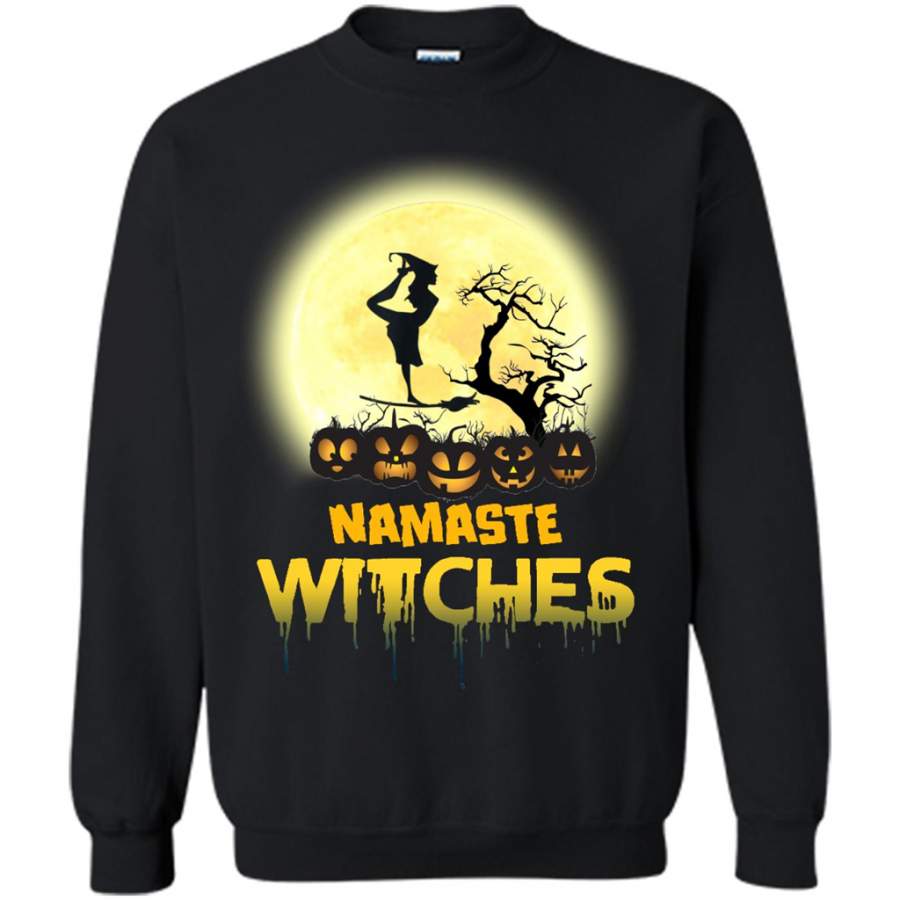 Yoga – Namaste Witches – Halloween Yoga – Gildan Crewneck Sweatshirt