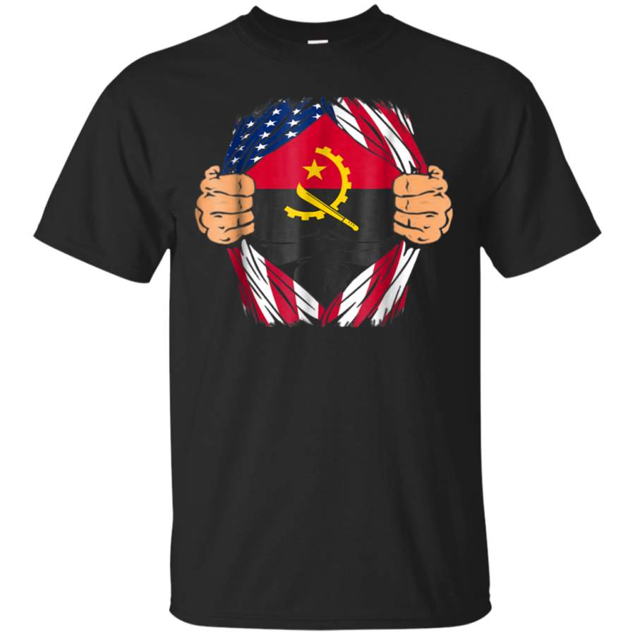 AGR Angolan Blood Inside Me Angola American Flag Shirt