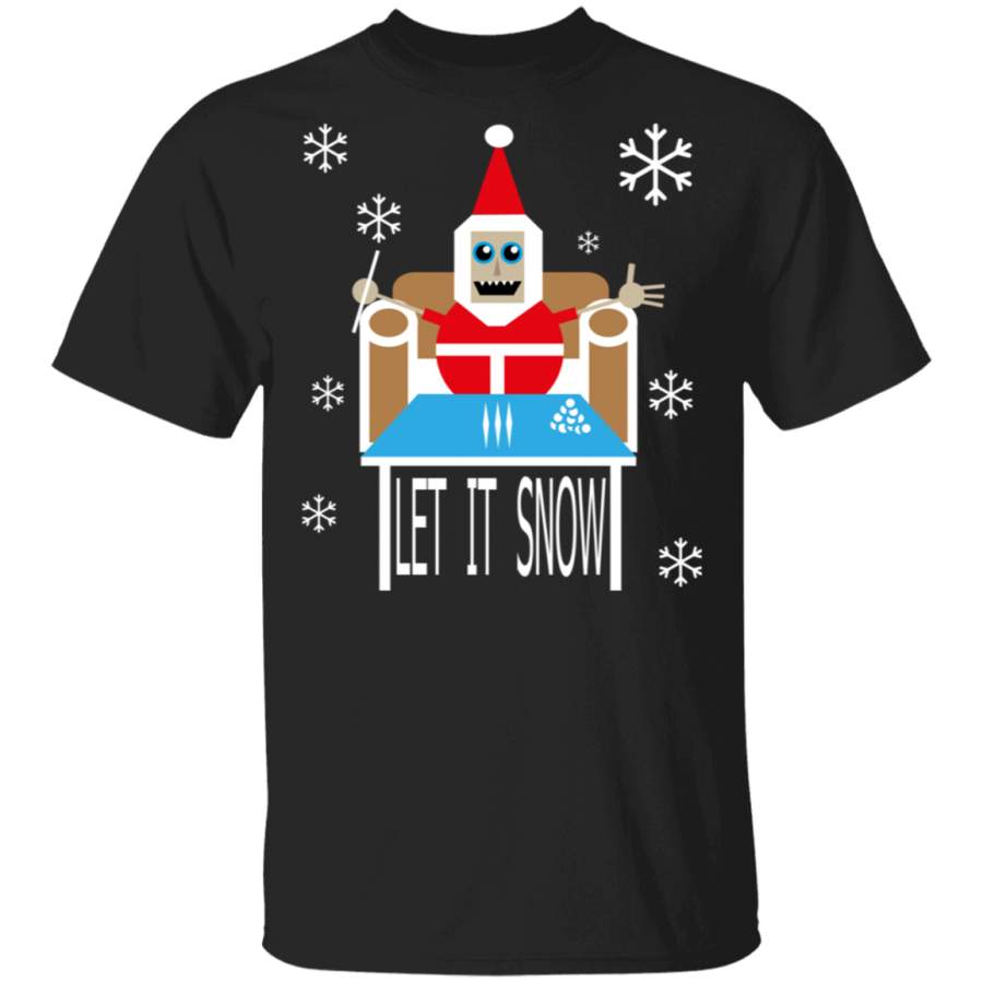 Cocaine Santa let it snow christmas sweater comic T-Shirt