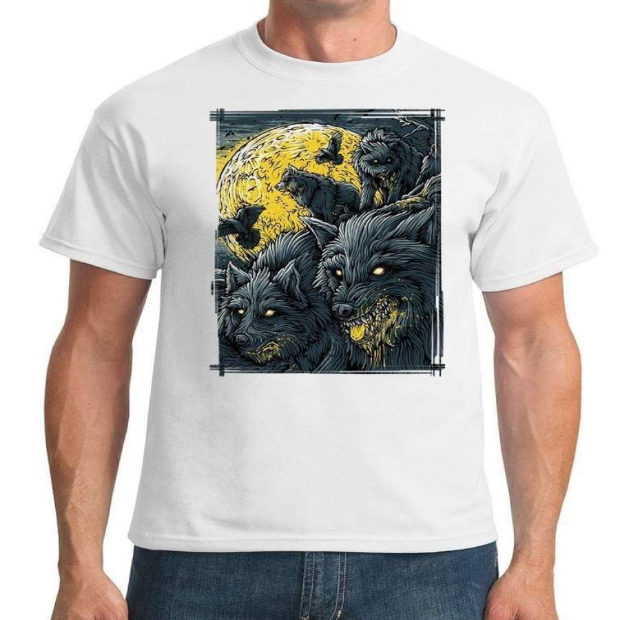 Wolf Pop Art Design – Men’S Cotton T-Shirt