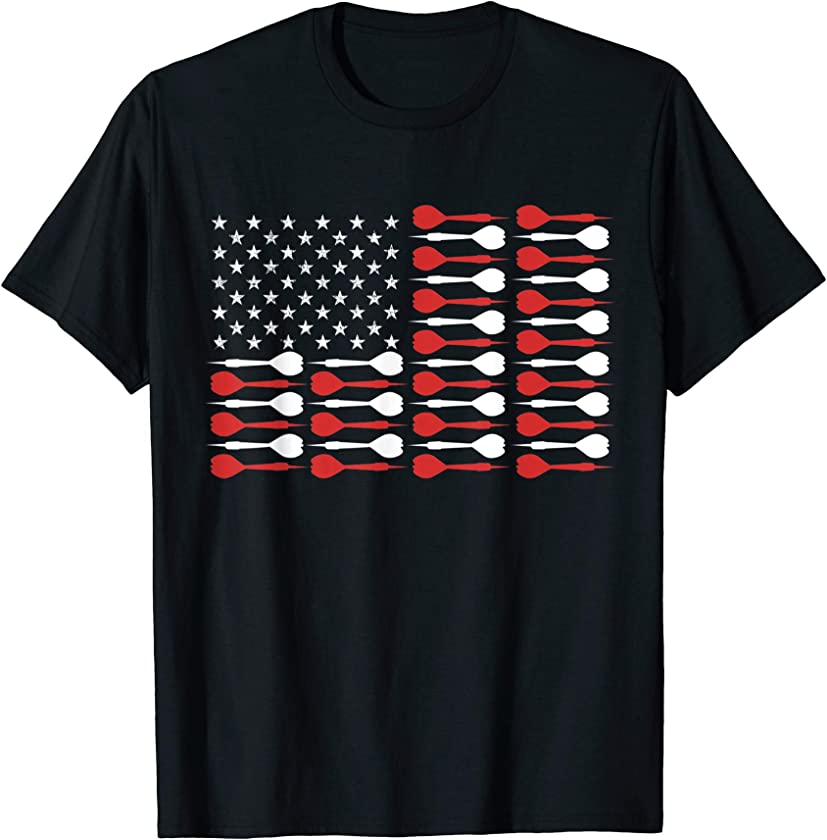 American Flag Darts Vintage US Patriot Dart Player Gift T-Shirt