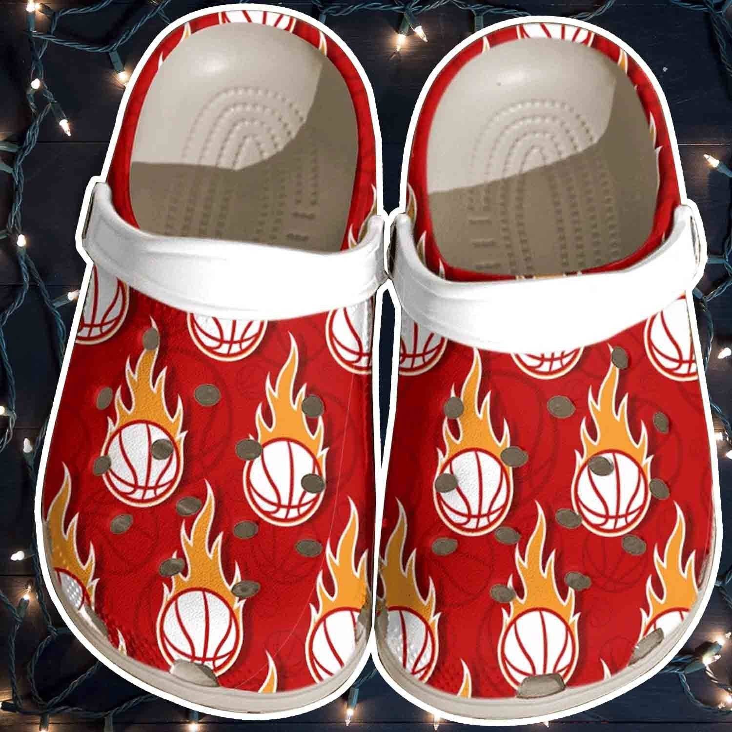 Flaming Hot Baseball Ball Crocss Clogs Shoes For Men Women