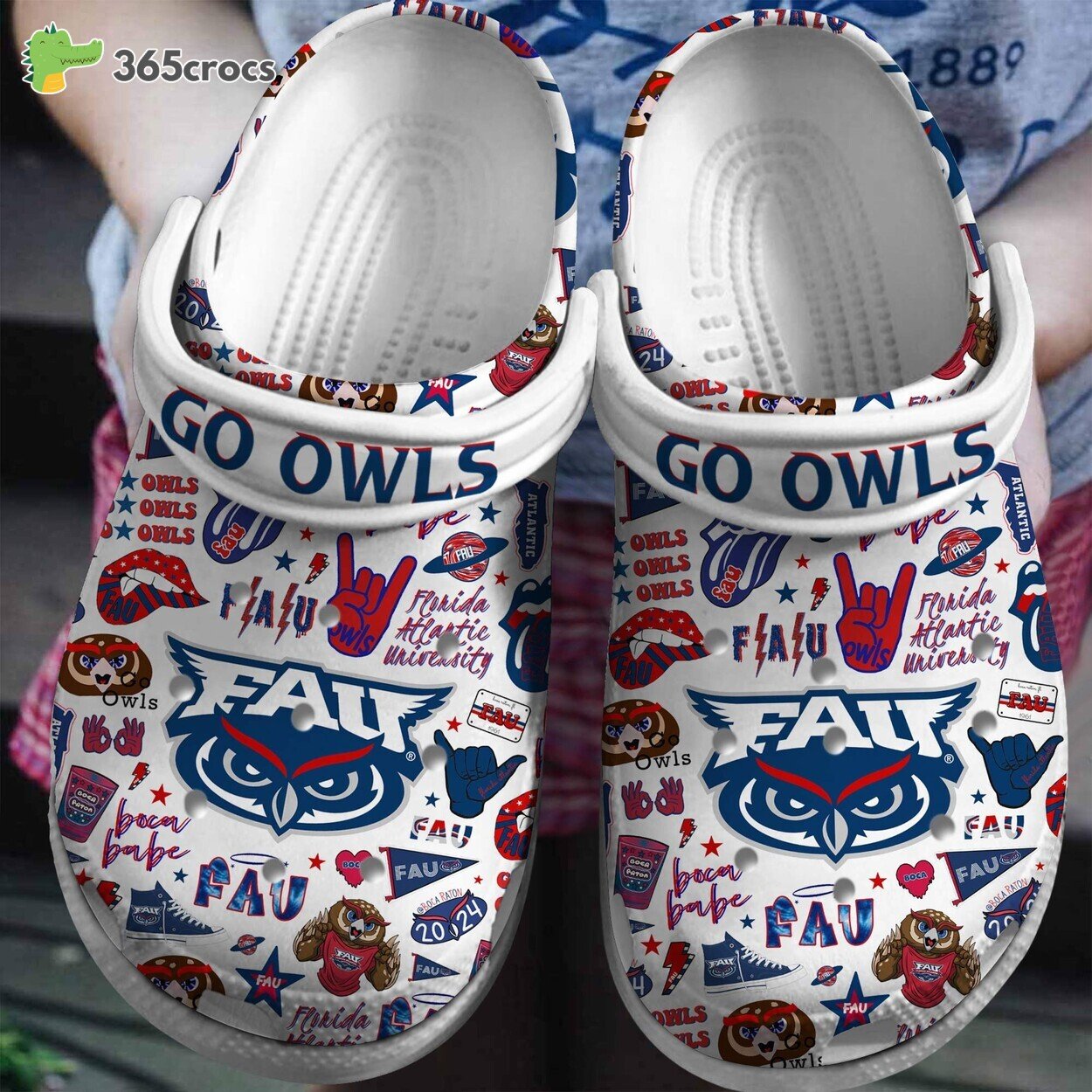 Florida Atlantic Owls NCAA Sport Crocss Clogs Shoes Comfortable